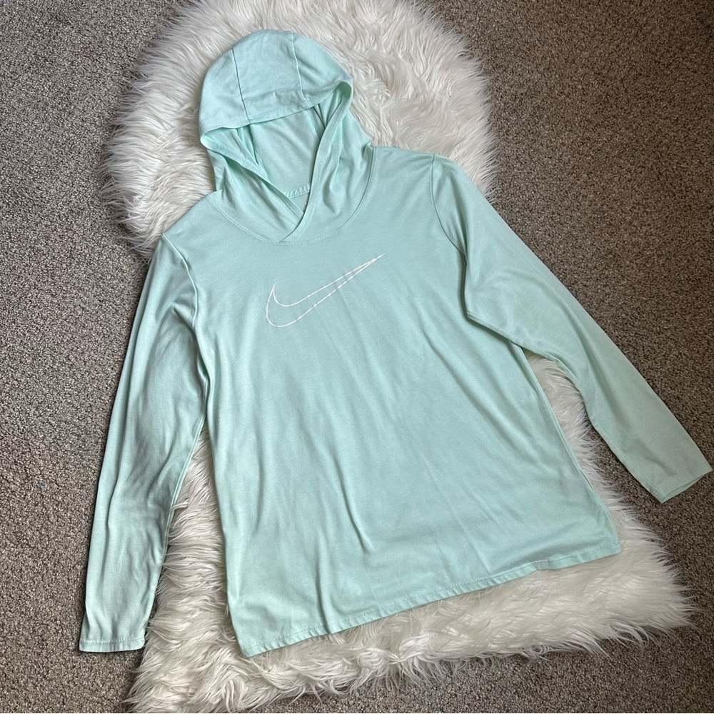 Nike Mint Green Hoodie with White Swoosh